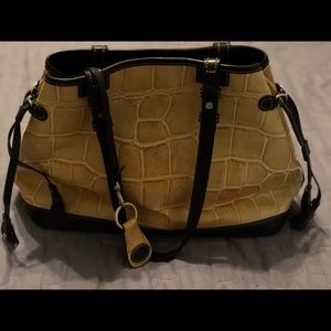 Dooney & Bourke Large Tan Croc tote